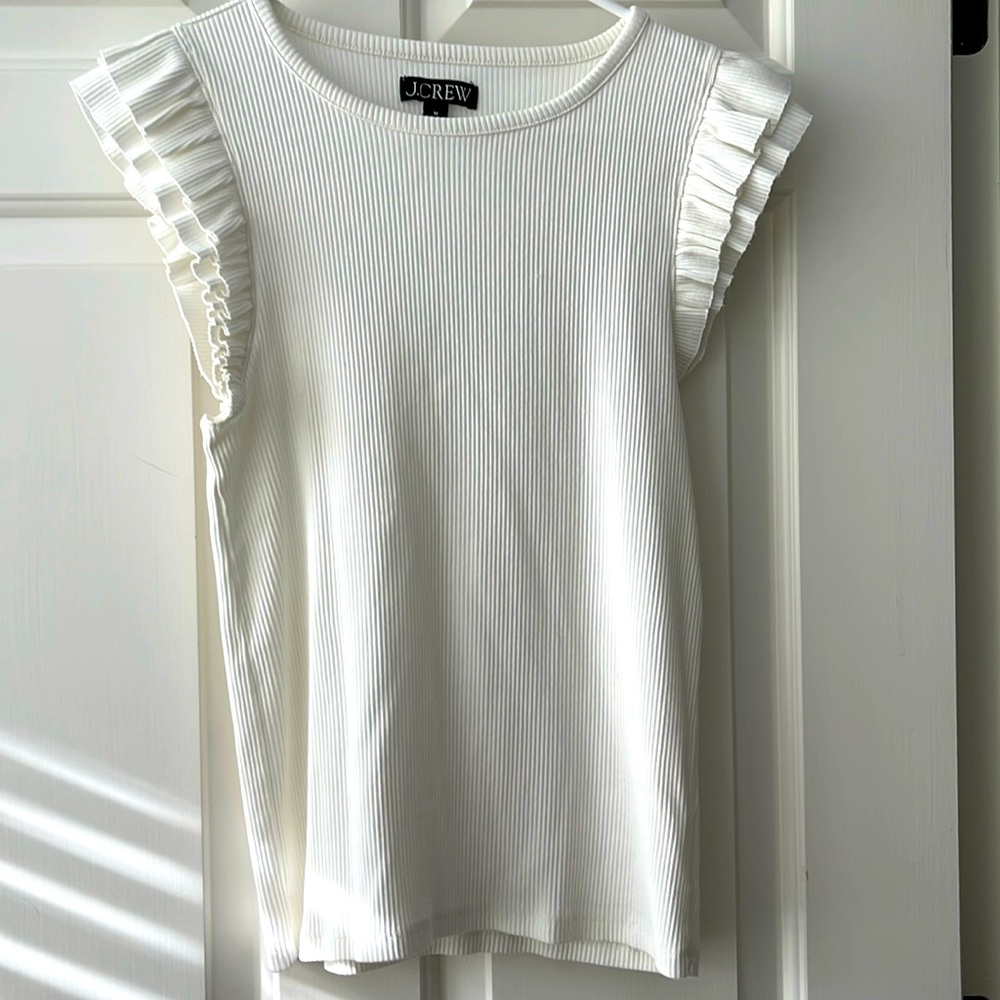 Ladies medium J.Crew sleeveless ruffle top